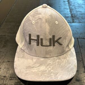 Huk Stretch Performance M-L Camo Camouflage Gray Hat Cap